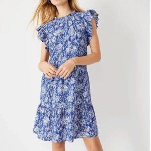 NWOT Ann Taylor Ruffled Paisley Dress